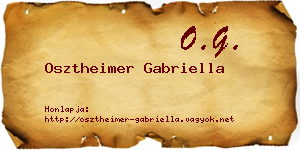 Osztheimer Gabriella névjegykártya